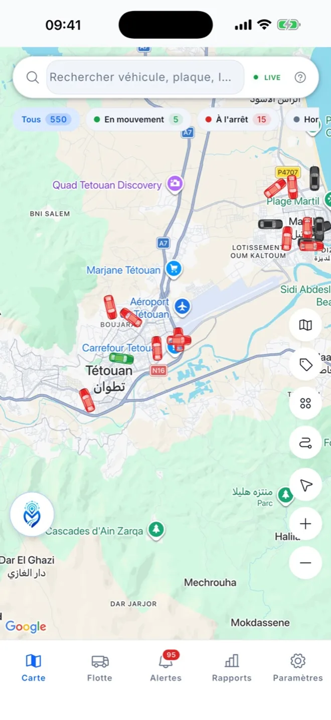 الخريطة المباشرة